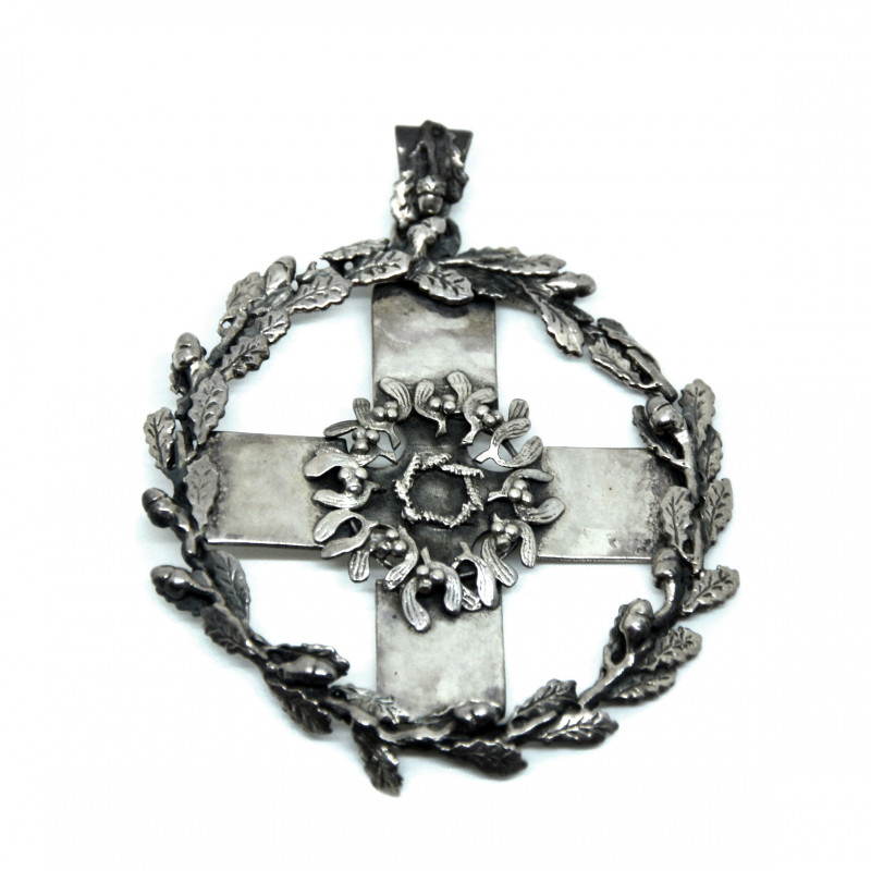 Pendentif grande croix druidique en argent