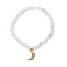 Bracelet en pierre de lune avec petite lune en breloque