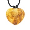 Pendentif en Palo Santo, en forme de coeur, avec cordon